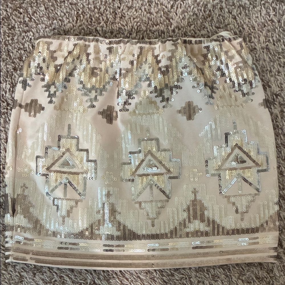 Sequin Aztec Skirt